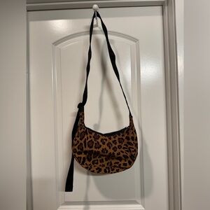 Baggu Small Leopard Crescent Bag
